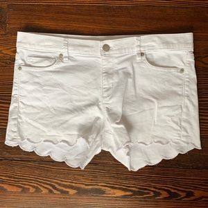 White Jean Shorts